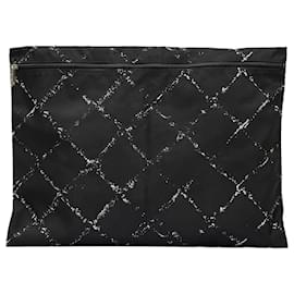 Chanel-Black Chanel Old Travel Line Pouch-Black