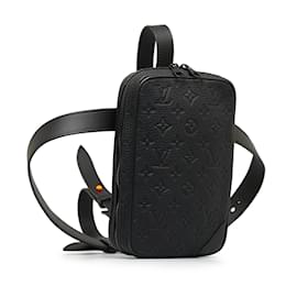 Louis Vuitton-Black Louis Vuitton Monogram Empreinte Utility Side Bag-Noir