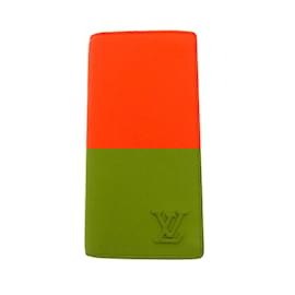 Louis Vuitton-Orange Louis Vuitton Aerogram Brazza Wallet-Orange