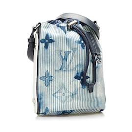 Louis Vuitton-Blue Louis Vuitton Monogram Watercolor Sac Marin BB Bucket Bag-Blue