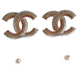 Chanel-CHANEL multicolor earrings-Golden