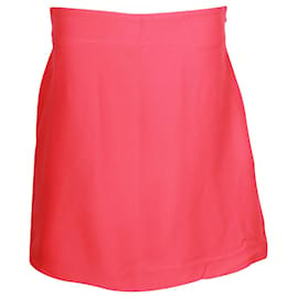 Miu Miu-Miu Miu A-Line Mini Skirt in Red Viscose-Red