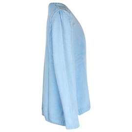Miu Miu-Maglia Miu Miu A Trecce In Cashmere Blu-Blu
