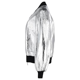 Khaite-Khaite Cici Jacke aus metallischem Silberleder-Silber