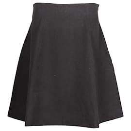 Miu Miu-Miu Miu Skater-Style Mini Skirt in Black Cotton-Black