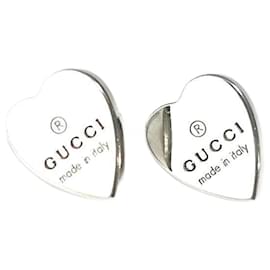Gucci-GG Hearts Stud Earrings-Silvery