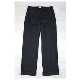 Armani Collezioni Grey Wool Pants Grey