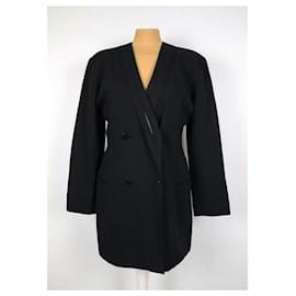 Marc Cain Black Wool Jacket M Black