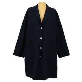 Laurèl Black Wool Coat XXL Black