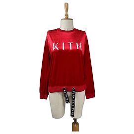 Autre Marque Sudadera de terciopelo roja Kith Roja