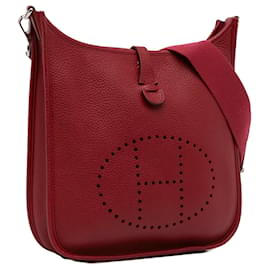 Hermès-Hermes Red Clemence Evelyne III PM-Red