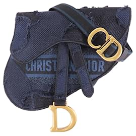 Dior-Bolsa com cinto de sela camuflada azul Dior-Azul,Outro