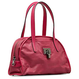 Loewe-Loewe Pink Nylon Handbag-Pink,Other