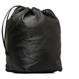 Saint Laurent-Saint Laurent Black Large Teddy Bucket Bag-Black