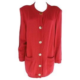 Yves Saint Laurent Coats, Outerwear Red