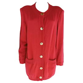 Yves Saint Laurent-Coats, Outerwear-Red