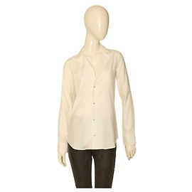 Dsquared2 White 100% Cotton Collared Button Down Front Shirt Top size 40 White