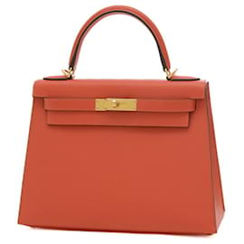 Hermès-Hermès Kelly 28-Orange