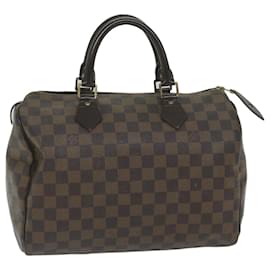 Louis Vuitton-LOUIS VUITTON Damier Ebene Speedy 30 Hand Bag N41364 Auth LV 59658-Autre