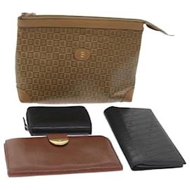 Bally-BALLY Wallet Clutch Bag Leather 4Set Beige Brown black Auth ac2244-Brown,Black,Beige