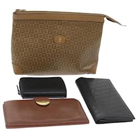 Bally-Bolsa tipo carteira BALLY em couro 4Conjunto Bege Marrom preto Auth ac2244-Marrom,Preto,Bege