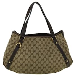Gucci-GUCCI GG Lona Tote Bag Bege 130736 auth 60262-Bege