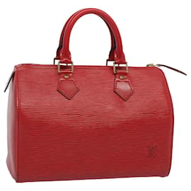 Louis Vuitton-Louis Vuitton Epi Speedy 25 Bolsa de Mão Castelhano Vermelho M43017 LV Auth ki3801-Outro
