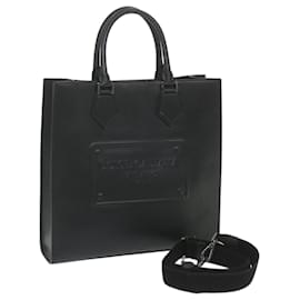 Dolce & Gabbana-DOLCE&GABBANA Cabas Cuir de veau 2façon Black Auth bs10232-Noir
