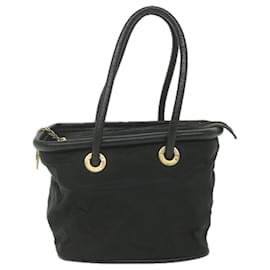 Céline-CELINE Shoulder Bag Nylon Black Auth bs10094-Black