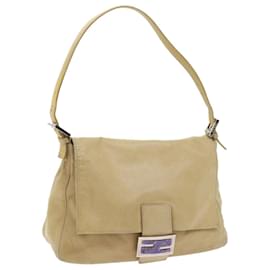 Fendi-FENDI Mamma Baguette Bandolera Cuero Beige 2348 26325 009 EP de autenticación2384-Beige