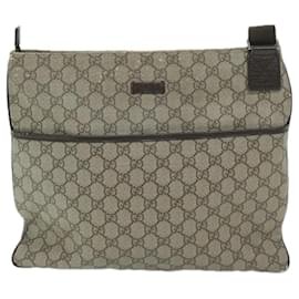 Gucci-GUCCI GG Supreme Shoulder Bag PVC Leather Beige 141198 auth 59967-Beige