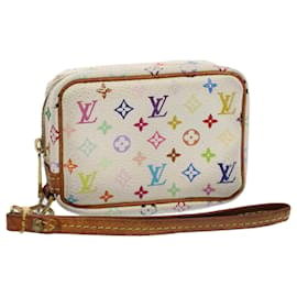 Louis Vuitton-Bolso de mano para pantalones con monograma multicolor de LOUIS VUITTON Blanco M58033 base de autenticación10207-Blanco