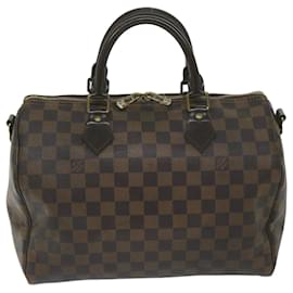 Louis Vuitton-LOUIS VUITTON Damier Ebene Speedy bandolera 30 Bolso de mano N41367 LV Auth 59923-Otro