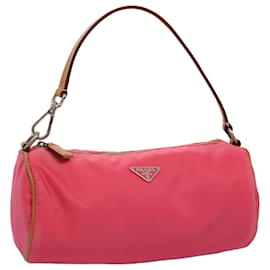 Prada-PRADA Accessory Pouch Nylon Pink Auth bs10180-Pink