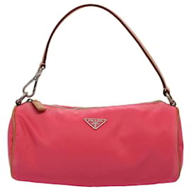 Prada-PRADA Accessory Pouch Nylon Pink Auth bs10180-Pink