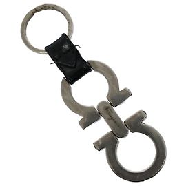 Salvatore Ferragamo Gancini Charm metal Silver Auth ti1345 Silvery