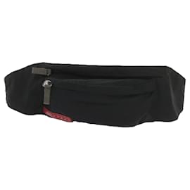 Prada-PRADA Sports Waist bag Nylon Black Auth ki3743-Black