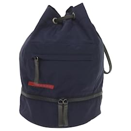Prada-PRADA Purse Shoulder Bag Nylon Navy Auth ar10862-Navy blue
