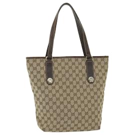 Gucci-GUCCI GG Lona Tote Bag Bege 153009 auth 60155-Bege