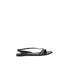 Céline-Patent leather sandals-Black