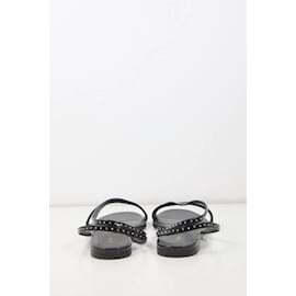 Céline-Patent leather sandals-Black