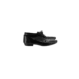 Saint Laurent-Zapatos brogue de charol-Negro