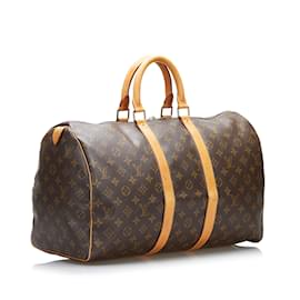 Louis Vuitton-LOUIS VUITTON Travel bags Keepall-Brown