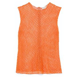 Dries Van Noten Centila Perlenoberteil Orange