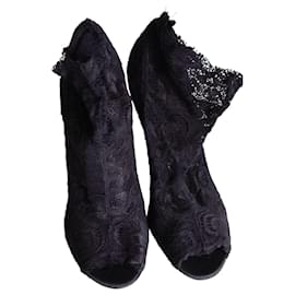 Dolce & Gabbana-DOLCE & GABBANA  Boots EU 39 cloth-Black