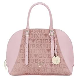 Guess-Nova bolsa de couro rosa GUESS Luxe-Rosa