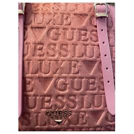 Guess-Nova bolsa de couro rosa GUESS Luxe-Rosa