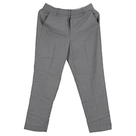 Tommy Hilfiger-Pantalones tobilleros ajustados a cuadros para mujer-Gris