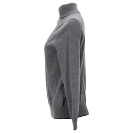 Tommy Hilfiger-Womens Pure Recycled Cashmere Roll Neck Jumper-Grey