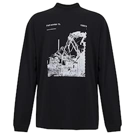Autre Marque-Camiseta de manga larga de fábrica en ruinas-Negro